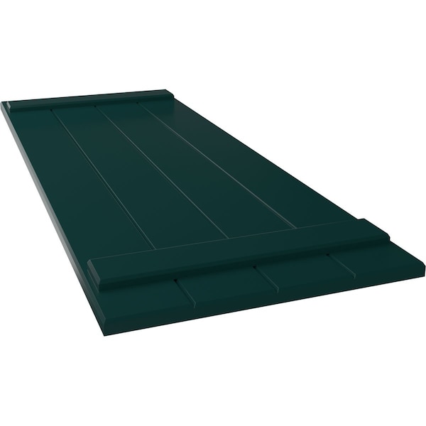 Ekena Millwork True Fit PVC Four Board Joined Board-n-Batten Shutters, Thermal Green, 21 1/2W x 28H, PR - TFP101BBF21X028FG