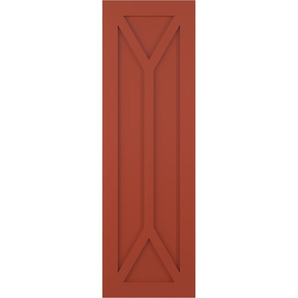 Ekena Millwork True Fit PVC San Carlos Mission Style Fixed Mount Shutters, Colorful Leaves, 15W x 70H, PR - TFP001SC15X070CL