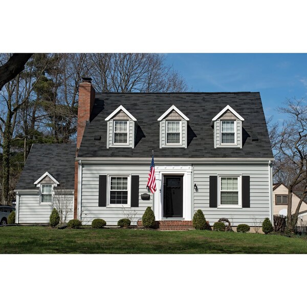 Ekena Millwork True Fit PVC Three Board Joined Board-n-Batten Shutters, Black, 16 1/8W x 76H, PR - TFP101BBF16X076BL