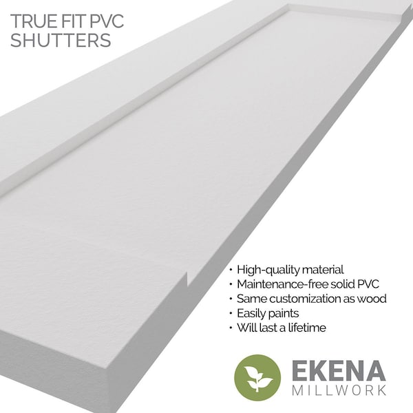 Ekena Millwork True Fit PVC Two Equal Flat Panel Shutters, Pure Turquoise, 12W x 31H, PR - TFP101FPF12X031PT