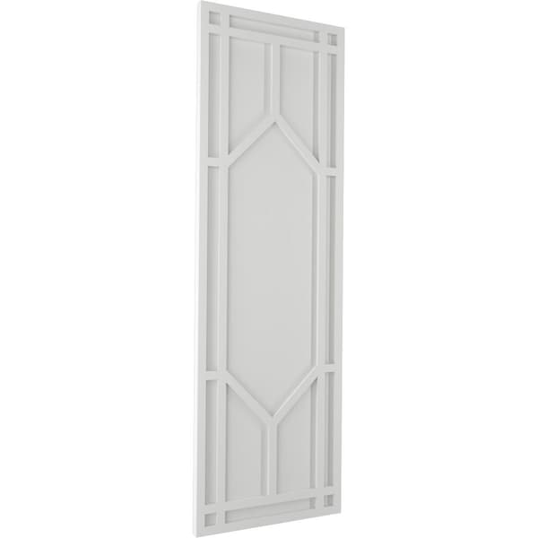 Ekena Millwork True Fit PVC Shaker Fixed Mount Shutters, Hailstorm Gray, 15W x 80H, PR - TFP001SK15X080ST
