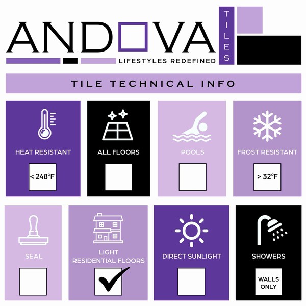 Andova Tiles ANDOVA TILES Kweit 3" x 14" Glass Metal Look Subway Tile, PK30 - ANDKWI441