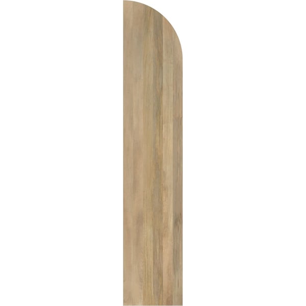 Ekena Millwork Americraft 3-Board (3 Batten) Wood Joined Board-n-Batten Shutters w/ Arch Top, ARW401BQ311X48UNH, PR - ARW401BQ311X48UNH