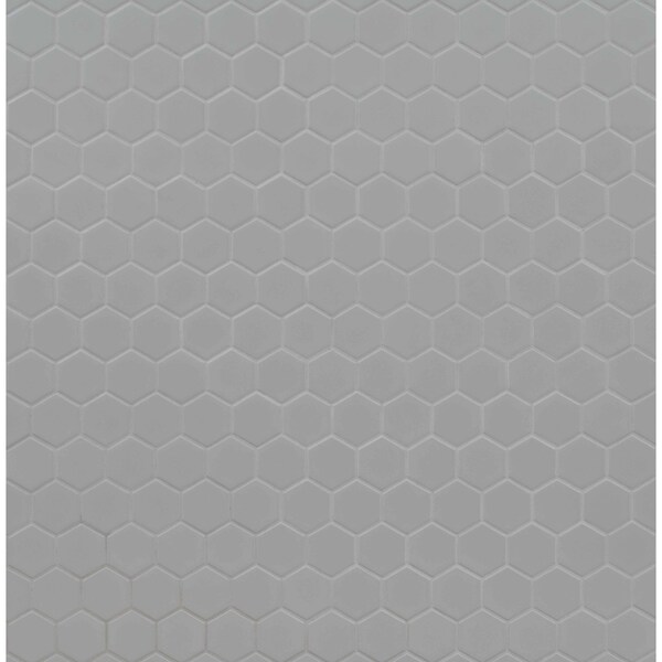 Msi Retro Hexo Gray SAMPLE Porcelain Mesh-Mounted Mosaic Tile - ZOR-MD-0216-SAM