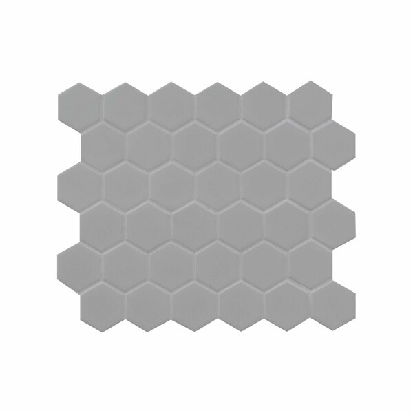 Msi Retro Hexo Gray SAMPLE Porcelain Mesh-Mounted Mosaic Tile - ZOR-MD-0216-SAM