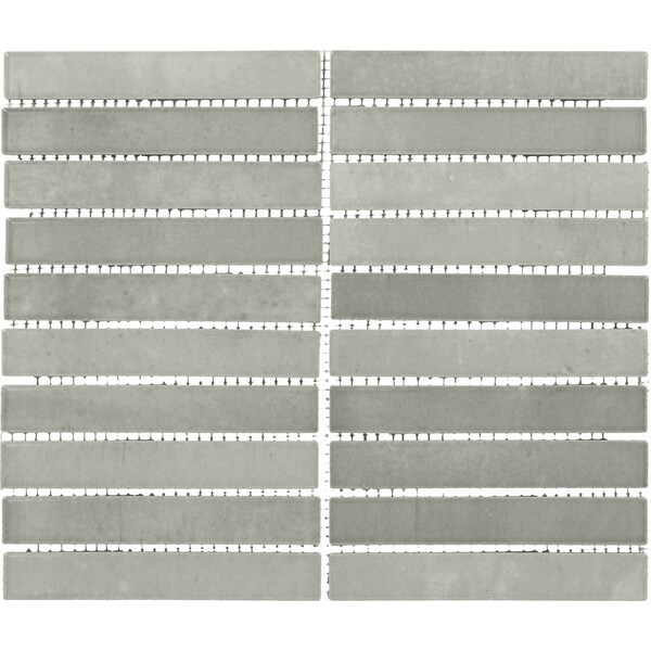 Daltile Miramo 1'' x 6'' Ceramic Straight Joint Wall Mosaic, 10PK - MR45STJ16MBMSGL