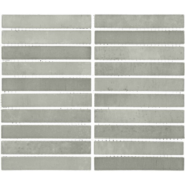 Daltile Miramo 1'' x 6'' Ceramic Straight Joint Wall Mosaic, 10PK - MR45STJ16MBMSGL