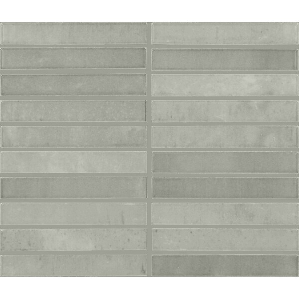Daltile Miramo 1'' x 6'' Ceramic Straight Joint Wall Mosaic, 10PK - MR45STJ16MBMSGL
