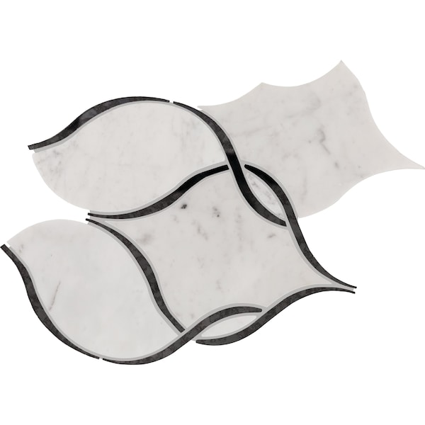 Daltile Lavaliere Natural Stone Intertwining Arabesque Mosaic, 7.90 Sqft per Carton, 10PK - LV11IWNARBMS1L