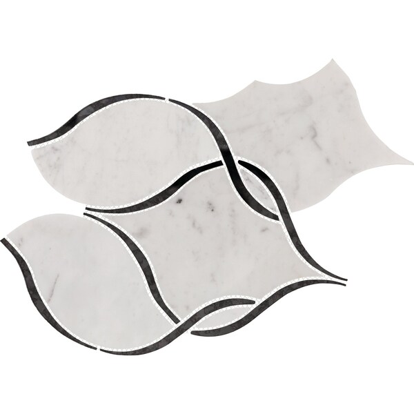Daltile Lavaliere Natural Stone Intertwining Arabesque Mosaic, 7.90 Sqft per Carton, 10PK - LV11IWNARBMS1L