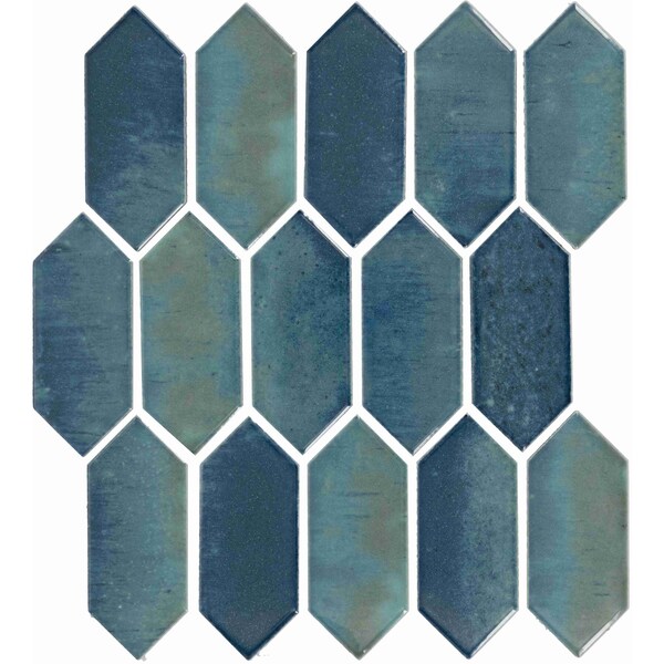 Daltile Miramo 2'' x 5'' Ceramic Picket Wall Mosaic, 12PK - MR47PCK25MBMSGL