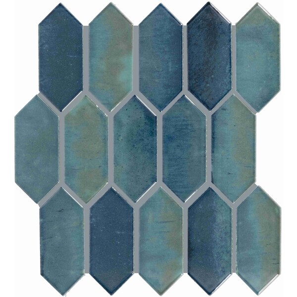 Daltile Miramo 2'' x 5'' Ceramic Picket Wall Mosaic, 12PK - MR47PCK25MBMSGL