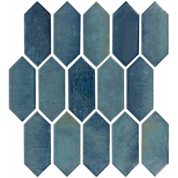 Daltile Miramo 2'' x 5'' Ceramic Picket Wall Mosaic, 12PK - MR47PCK25MBMSGL