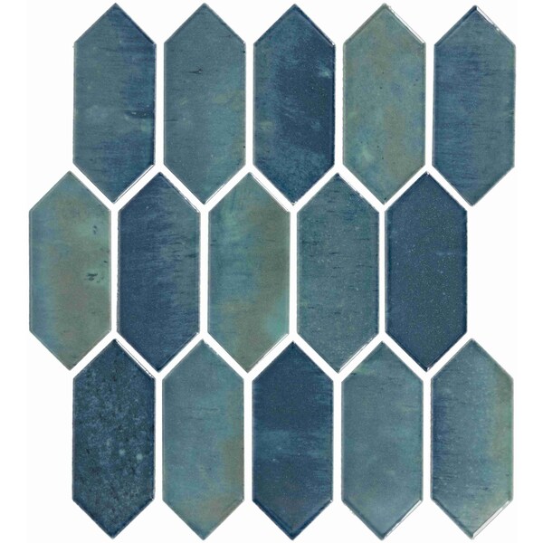 Daltile Miramo 2'' x 5'' Ceramic Picket Wall Mosaic, 12PK - MR47PCK25MBMSGL