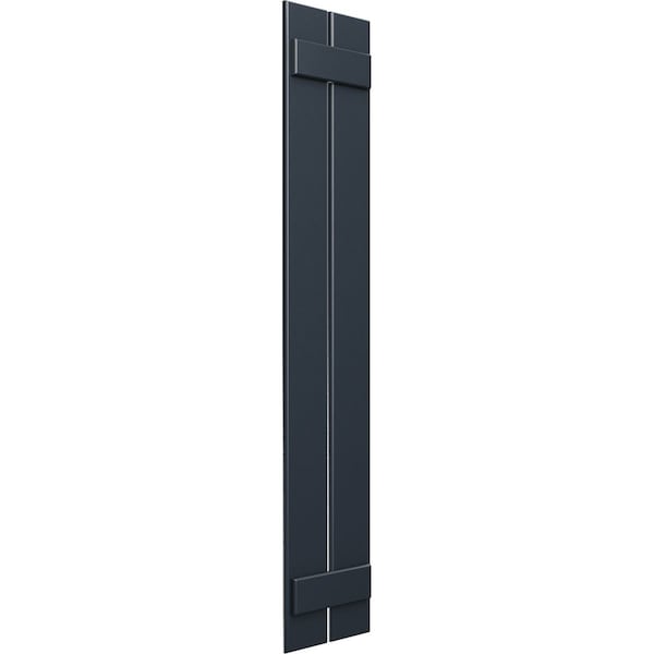 Ekena Millwork True Fit PVC Two Board Spaced Board-n-Batten Shutters, Starless Night Blue, 11 1/4W x 68H, PR - TFP101SBF11X068OB