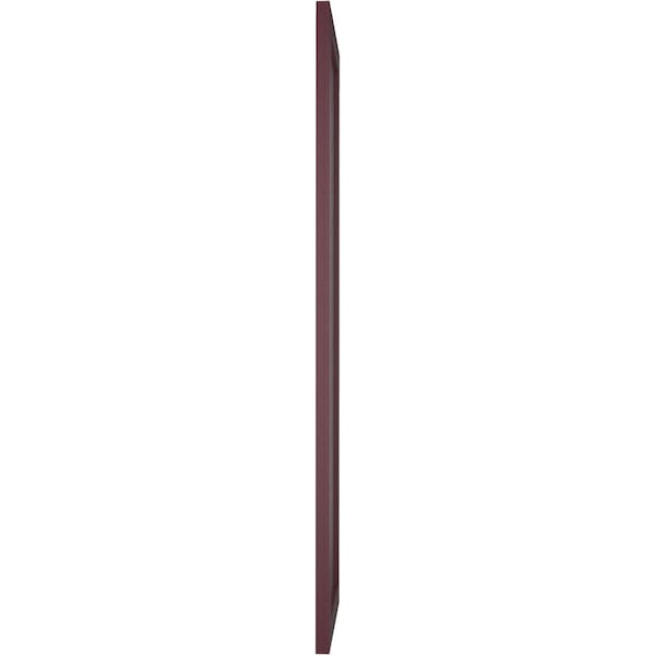 Ekena Millwork True Fit PVC Single Panel Chevron Modern Style Fixed Mount Shutters, Wine Red, 12W x 70H, PR - TFP001CV12X070WR