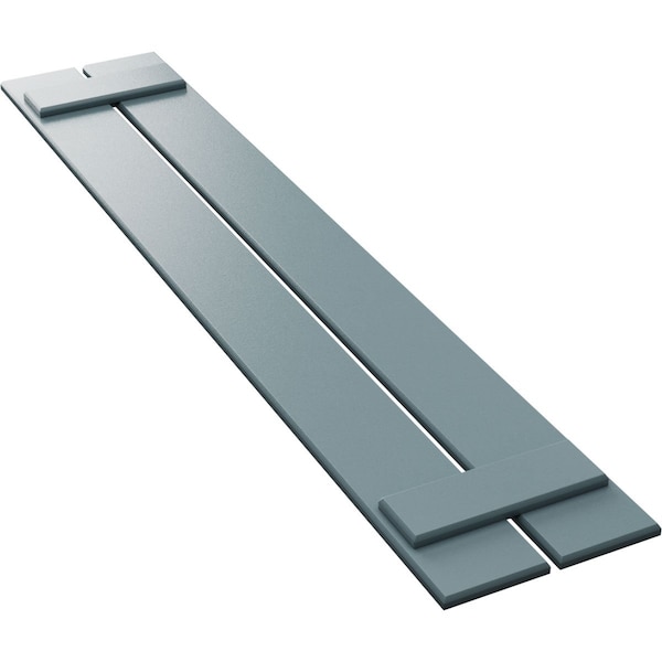 Ekena Millwork True Fit PVC Two Board Spaced Board-n-Batten Shutters, Peaceful Blue, 11 1/4W x 31H, PR - TFP101SBF11X031SB