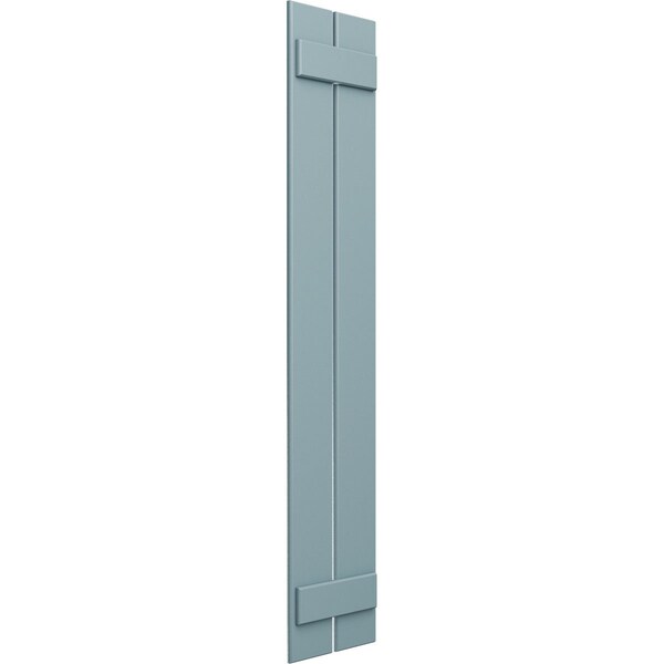 Ekena Millwork True Fit PVC Two Board Spaced Board-n-Batten Shutters, Peaceful Blue, 11 1/4W x 31H, PR - TFP101SBF11X031SB