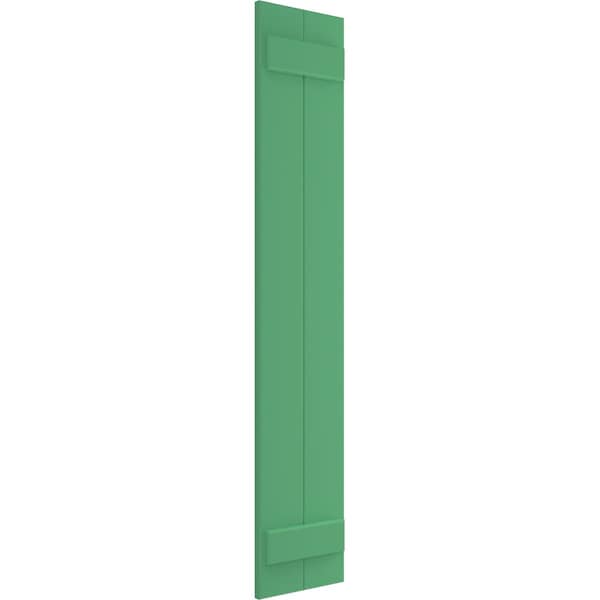 Ekena Millwork True Fit PVC, Two Board Joined Board-n-Batten Shutters, Lilly Pads, 10 3/4W x 72H, PR - TFP101BBF11X072LP