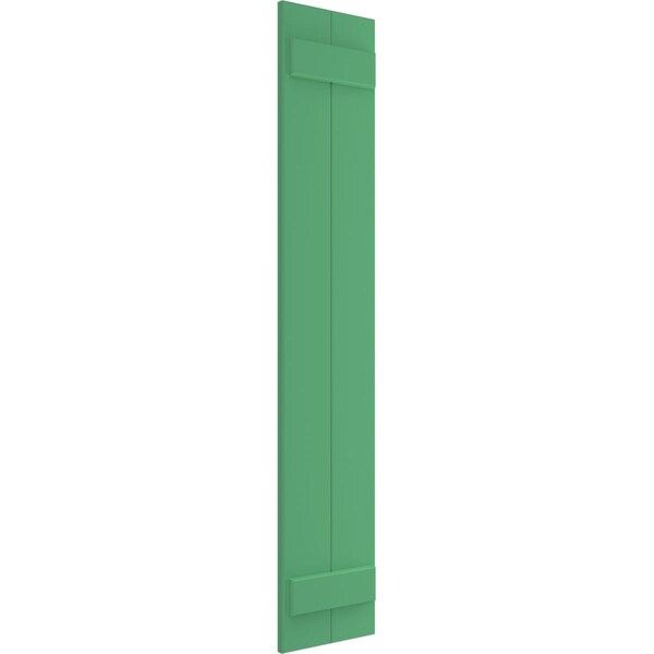 Ekena Millwork True Fit PVC, Two Board Joined Board-n-Batten Shutters, Lilly Pads, 10 3/4W x 72H, PR - TFP101BBF11X072LP