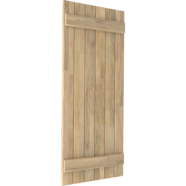 Ekena Millwork Americraft 6-Board (2 Batten) Exterior Real Wood Joined Board-n-Batten Shutters, ARW101BB621X81UNH, PR - ARW101BB621X81UNH