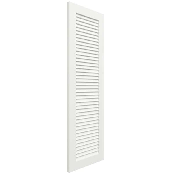 Ekena Millwork True Fit PVC, All Louver Louver Shutters, Unfinished, 12W x 70H, PR - TFP001LV12X070UN