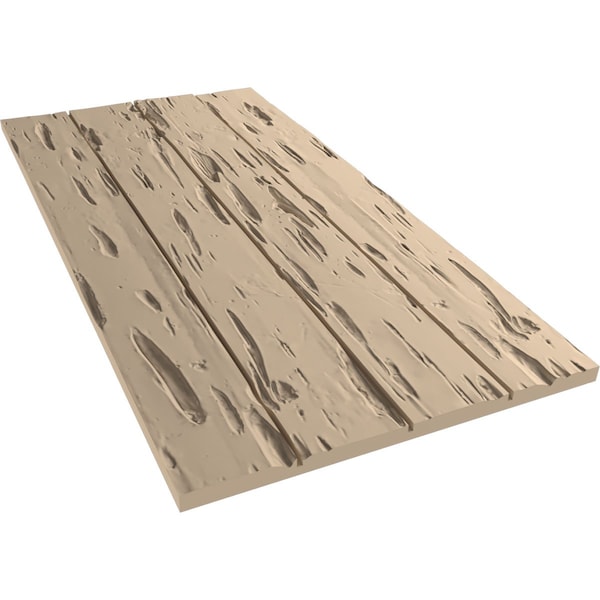 Ekena Millwork Rustic Four Board Joined Board-n-Batten Pecky Cypress Faux Wood Shutters w/No Batten, 22"W x 38"H - SHUBJN22X38PCPR