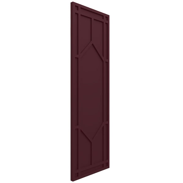 Ekena Millwork True Fit PVC Shaker Fixed Mount Shutters, Wine Red, 15W x 45H, PR - TFP001SK15X045WR