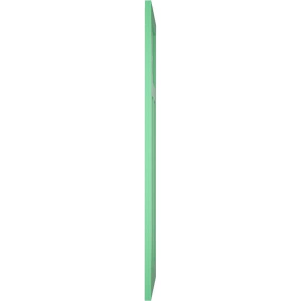 Ekena Millwork True Fit PVC San Antonio Mission Style Fixed Mount Shutters, Lilly Pads, 18W x 69H, PR - TFP001ST18X069LP