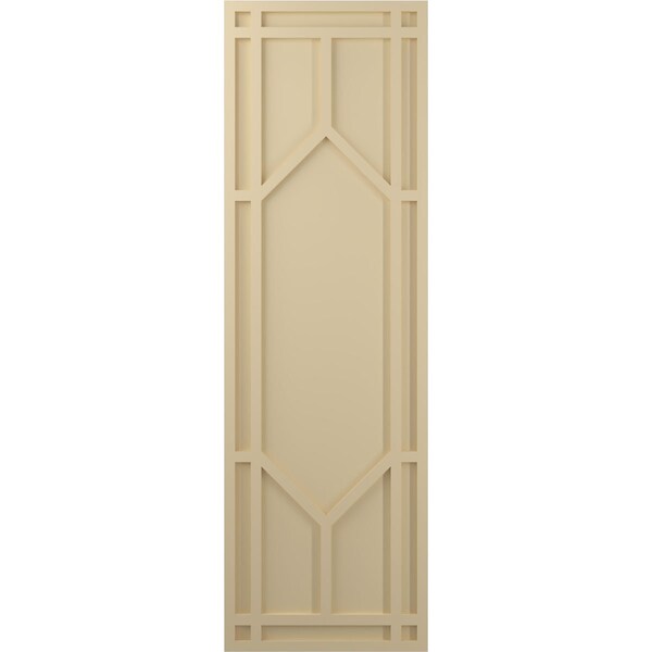 Ekena Millwork True Fit PVC Shaker Fixed Mount Shutters, Natural Twine, 12W x 26H, PR - TFP001SK12X026NT