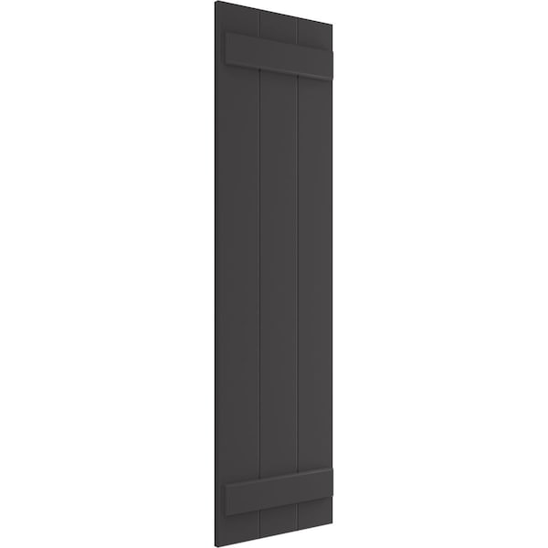 Ekena Millwork True Fit PVC, Three Board Joined Board-n-Batten Shutters, Shadow Mountain, 16 1/8W x 48H, PR - TFP101BBF16X048SM