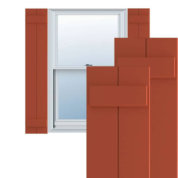 Ekena Millwork True Fit PVC, Two Board Joined Board-n-Batten Shutters, Colorful Leaves, 10 3/4W x 32H, PR - TFP101BBF11X032CL