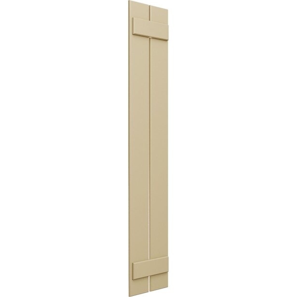 Ekena Millwork True Fit PVC, Two Board Spaced Board-n-Batten Shutters, Natural Twine, 11 1/4W x 69H, PR - TFP101SBF11X069NT