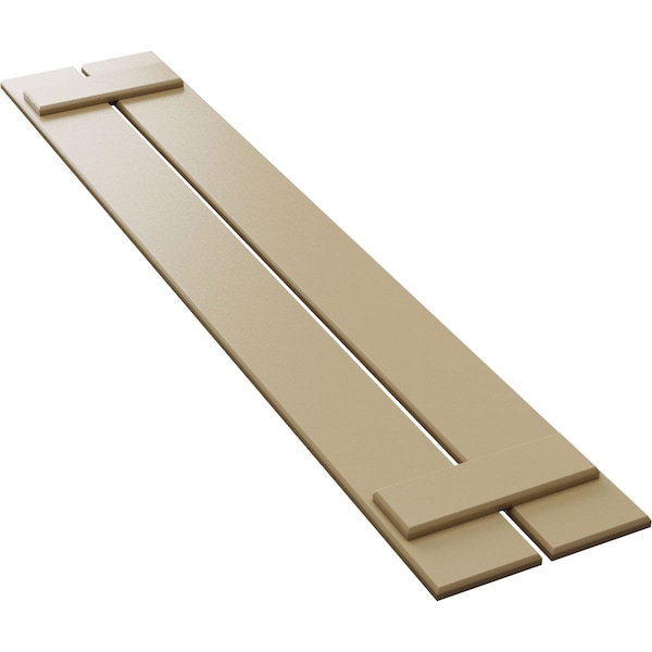Ekena Millwork True Fit PVC, Two Board Spaced Board-n-Batten Shutters, Natural Twine, 11 1/4W x 69H, PR - TFP101SBF11X069NT