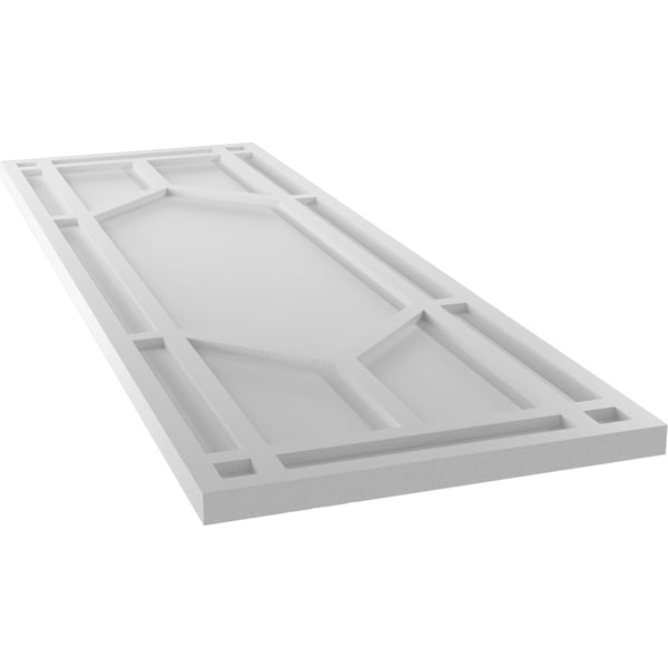 Ekena Millwork True Fit PVC Shaker Fixed Mount Shutters, Primed, 12"W x 58"H - TFP001SK12X058PR