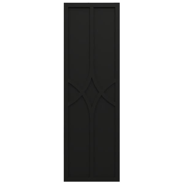 Ekena Millwork True Fit PVC Cedar Park Fixed Mount Shutters, Black, 18W x 32H, PR - TFP001CP18X032BL
