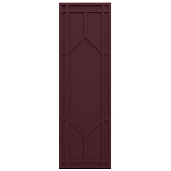 Ekena Millwork True Fit PVC Shaker Fixed Mount Shutters, Wine Red, 18W x 31H, PR - TFP001SK18X031WR