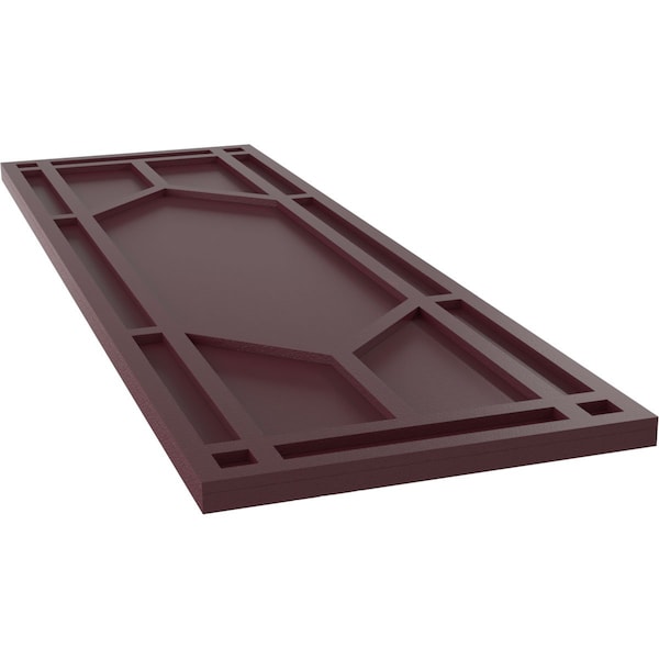 Ekena Millwork True Fit PVC Shaker Fixed Mount Shutters, Wine Red, 18W x 31H, PR - TFP001SK18X031WR