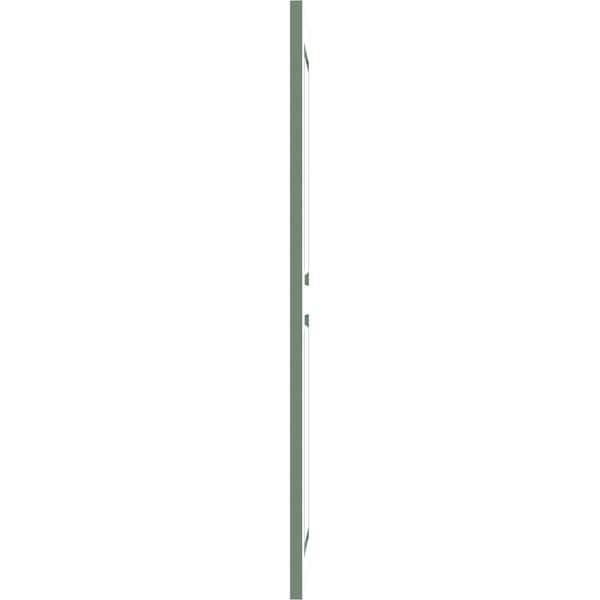 Ekena Millwork True Fit PVC, Two Equal Raised Panel Shutters, Track Green, 18W x 39H, PR - TFP101RPF18X039TG