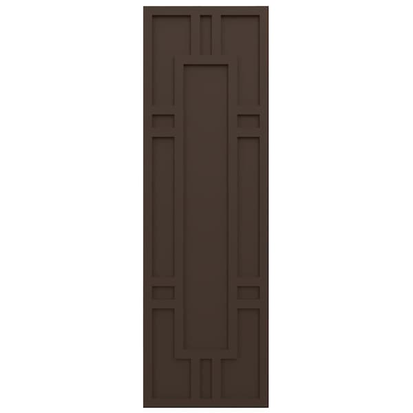 Ekena Millwork True Fit PVC Hastings Fixed Mount Shutters, Raisin Brown, 15W x 79H, PR - TFP001HS15X079TB
