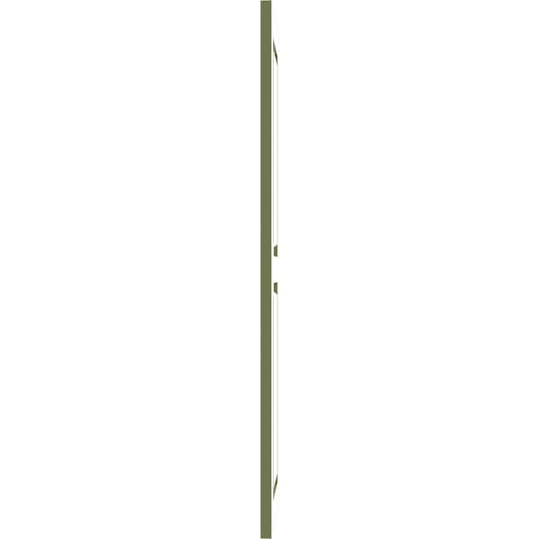 Ekena Millwork True Fit PVC Two Equal Raised Panel Shutters, Moss Green, 12W x 70H, PR - TFP101RPF12X070MG