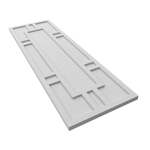 Ekena Millwork True Fit PVC Hastings Fixed Mount Shutters, White, 15W x 55H, PR - TFP001HS15X055WH