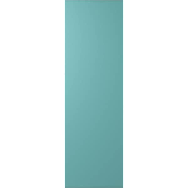 Ekena Millwork 18W x 74H True Fit PVC Diagonal Slat Modern Style Fixed Mount Shutters, Pure Turquoise, PR - TFP001DG18X074PT