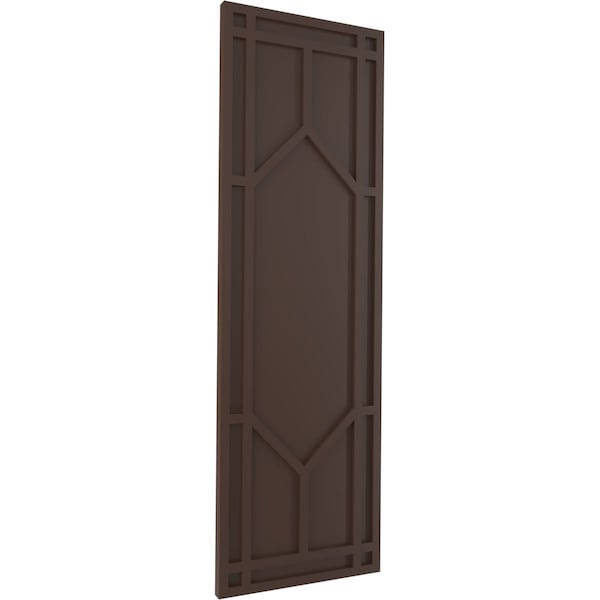 Ekena Millwork True Fit PVC Shaker Fixed Mount Shutters, Raisin Brown, 15W x 40H, PR - TFP001SK15X040TB