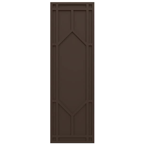 Ekena Millwork True Fit PVC Shaker Fixed Mount Shutters, Raisin Brown, 15W x 40H, PR - TFP001SK15X040TB