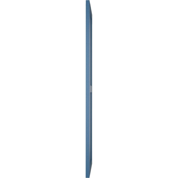 Ekena Millwork True Fit PVC Two Panel Chevron Modern Style Fixed Mount Shutters, Sojourn Blue, 15W x 72H, PR - TFP101CV15X072HB