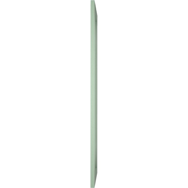 Ekena Millwork True Fit PVC San Carlos Mission Style Fixed Mount Shutters, Track Green, 18W x 72H, PR - TFP001SC18X072TG
