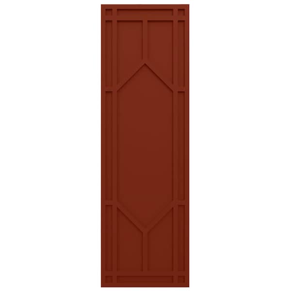 Ekena Millwork True Fit PVC Shaker Fixed Mount Shutters, Pepper Red, 15W x 44H, PR - TFP001SK15X044MR