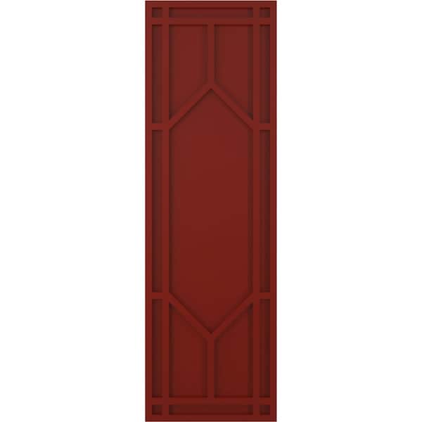 Ekena Millwork True Fit PVC Shaker Fixed Mount Shutters, Pepper Red, 15W x 44H, PR - TFP001SK15X044MR