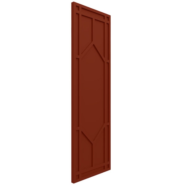 Ekena Millwork True Fit PVC Shaker Fixed Mount Shutters, Pepper Red, 15W x 44H, PR - TFP001SK15X044MR